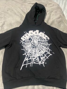 Sp5der hoodie black and white size M